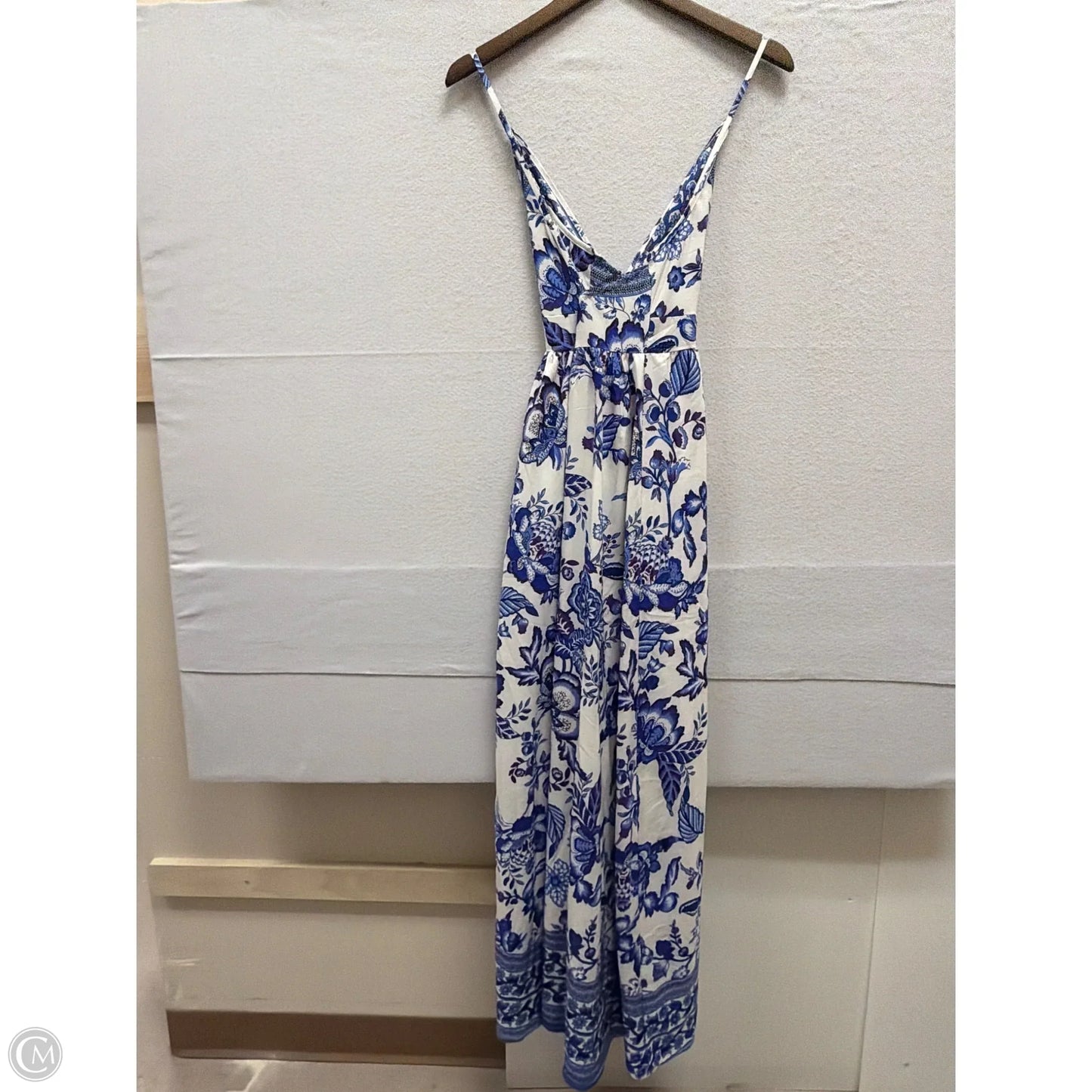 Dress Casual Maxi By Shein In Blue & White, Size: S