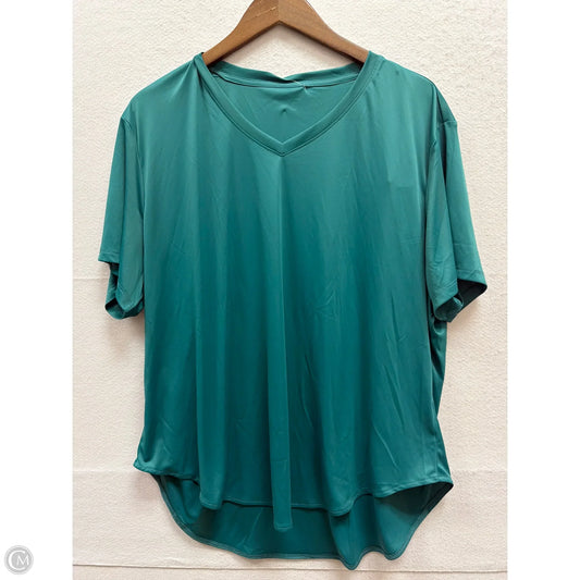 Athletic Top Short Sleeve By Baleaf In Teal, Size: 3x