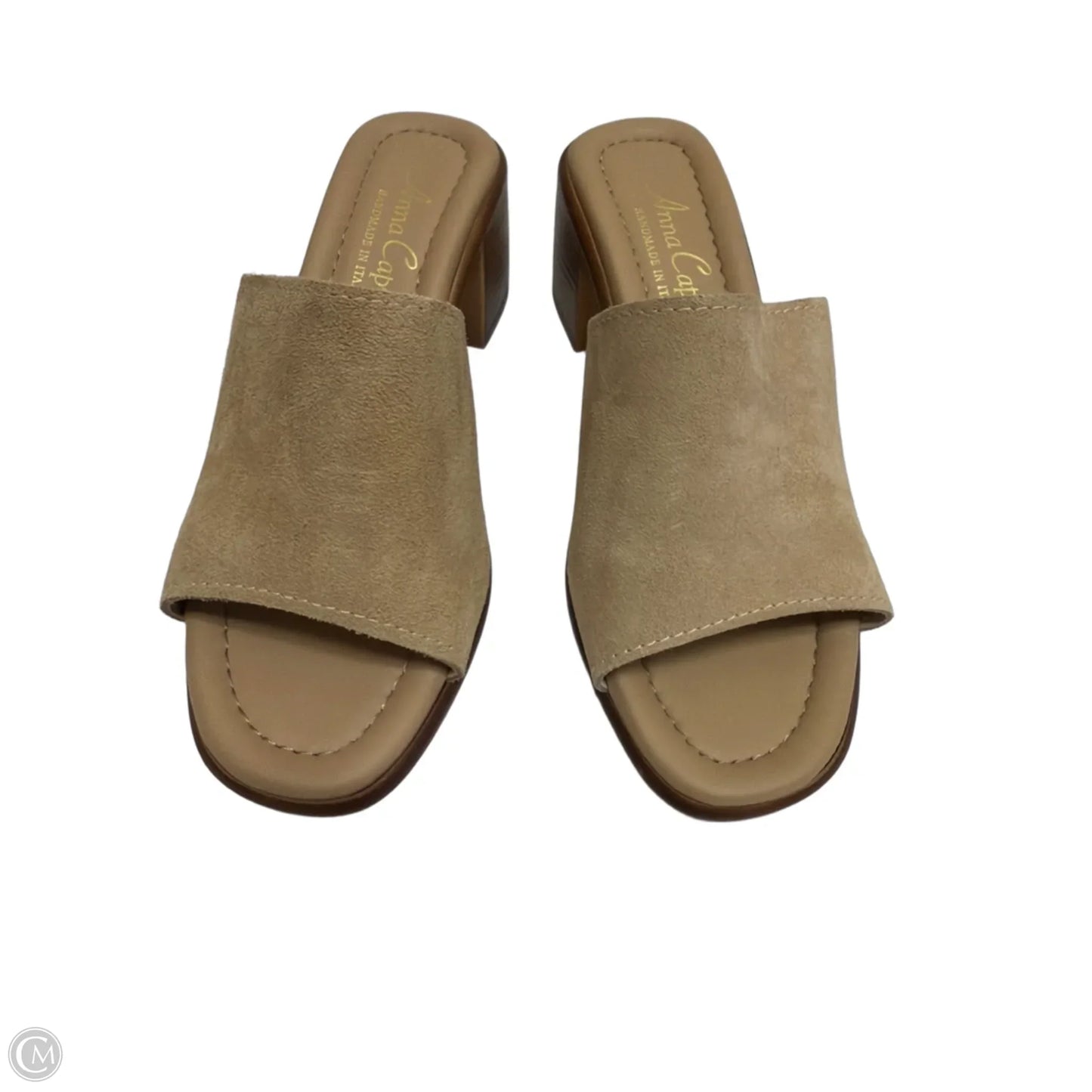 Sandals Heels Block By Clothes Mentor In Tan, Size: 6