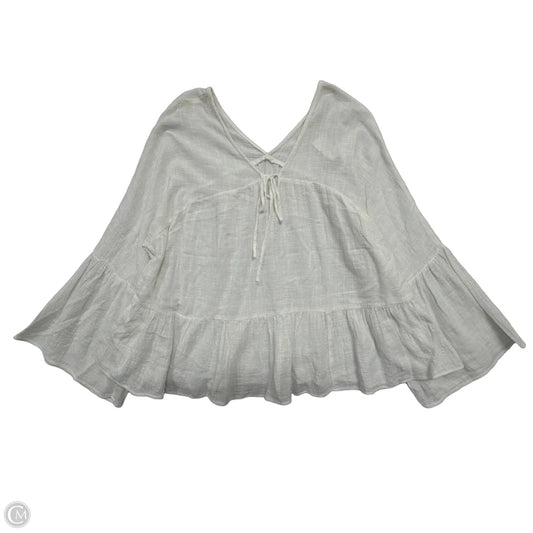 Top Long Sleeve By Cato In White, Size: Xl