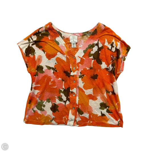 Top Short Sleeve By Joie In Multi-colored, Size: 1x