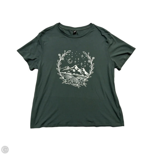 Top Short Sleeve By Shein In Green, Size: Xl