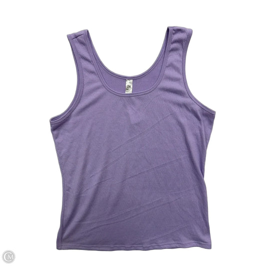 Tank Top By Just Be In Purple, Size: 2x