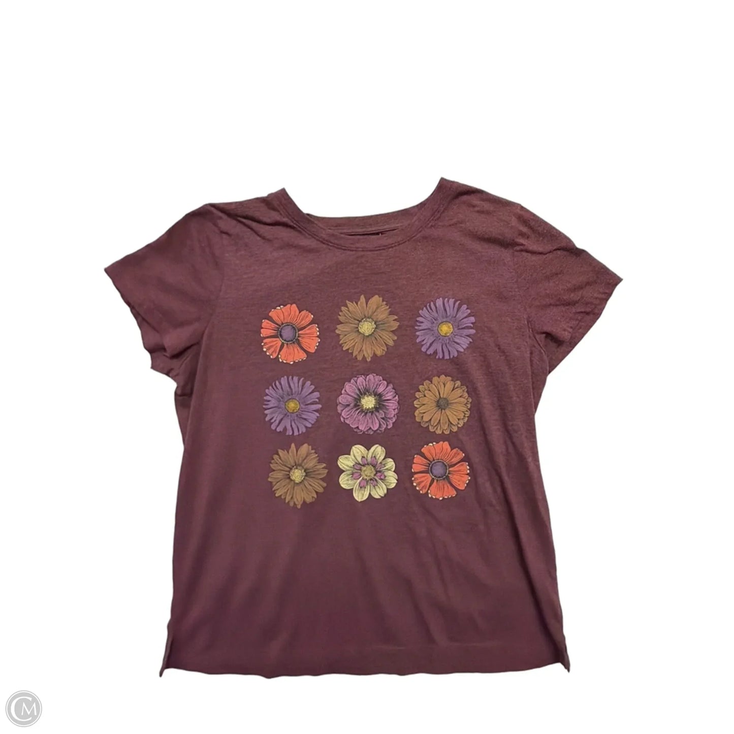 Top Short Sleeve By Maurices In Maroon, Size: Xl
