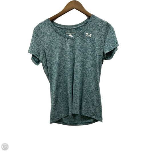 Athletic Top Short Sleeve By Under Armour In Blue, Size: M