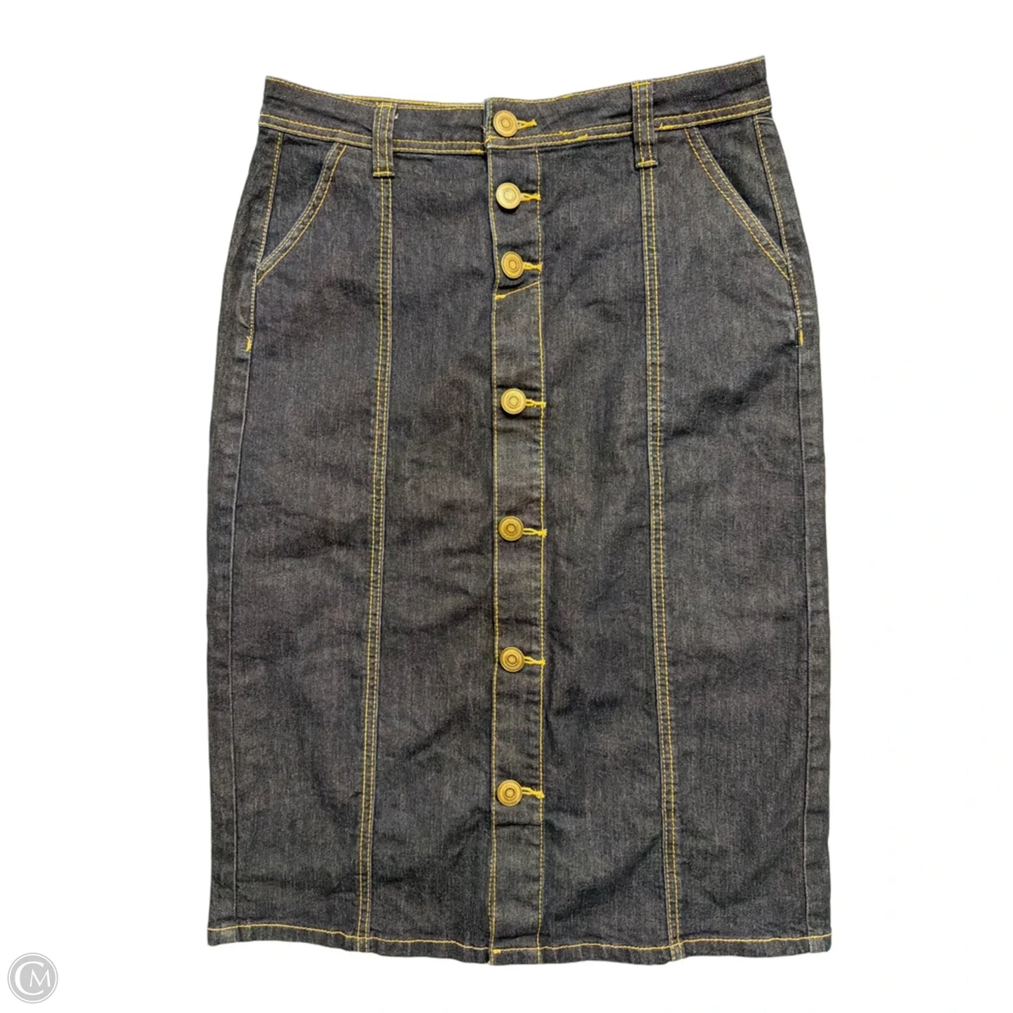 Skirt Midi By Christopher And Banks In Blue Denim, Size: S