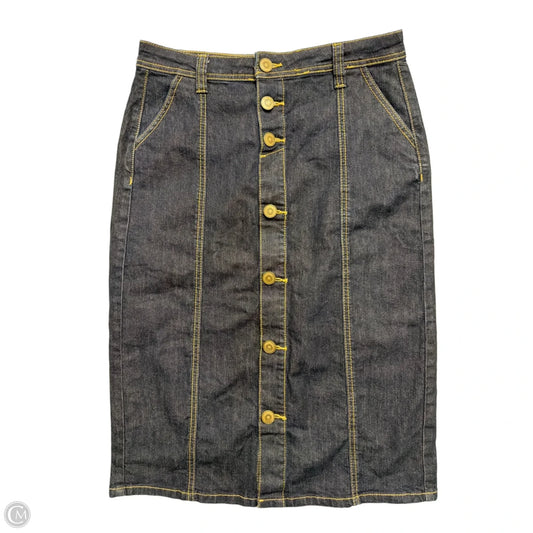 Skirt Midi By Christopher And Banks In Blue Denim, Size: S
