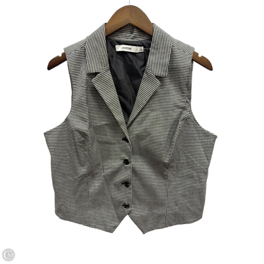 Vest Other By Just Fab In Black & White, Size: Xl