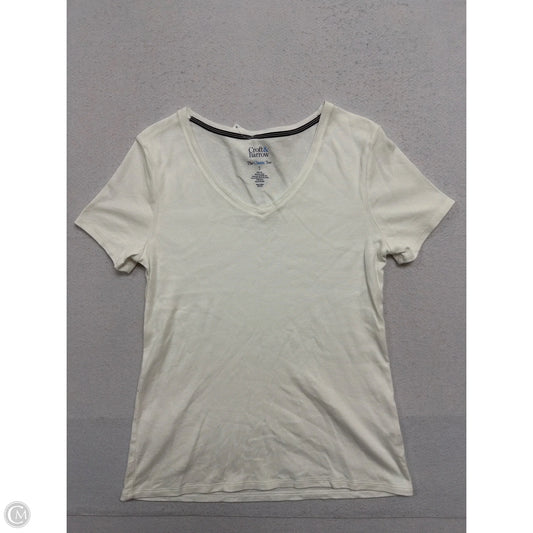 Top Short Sleeve Basic By Croft And Barrow In White, Size: S