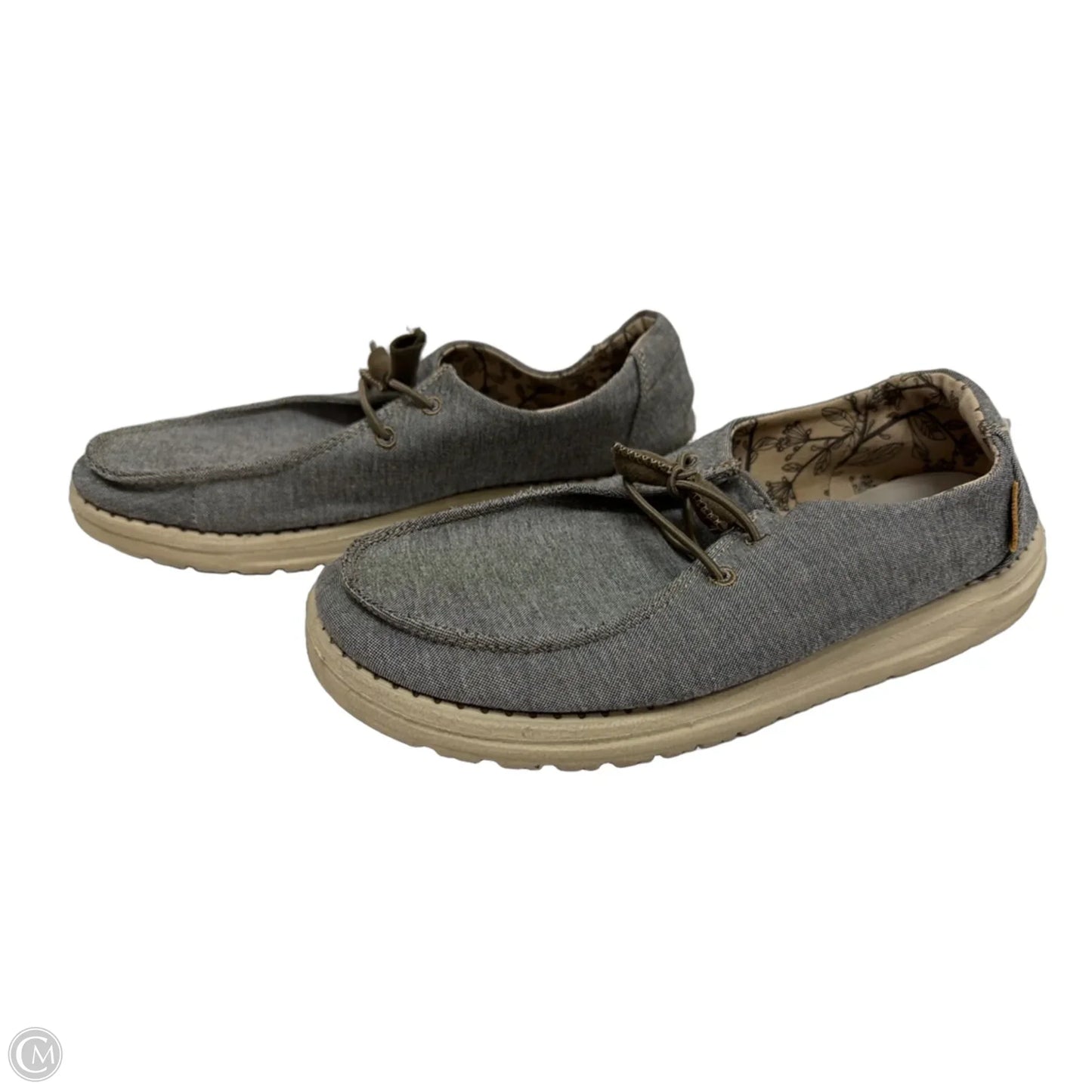 Shoes Flats By Hey Dude In Blue, Size: 8