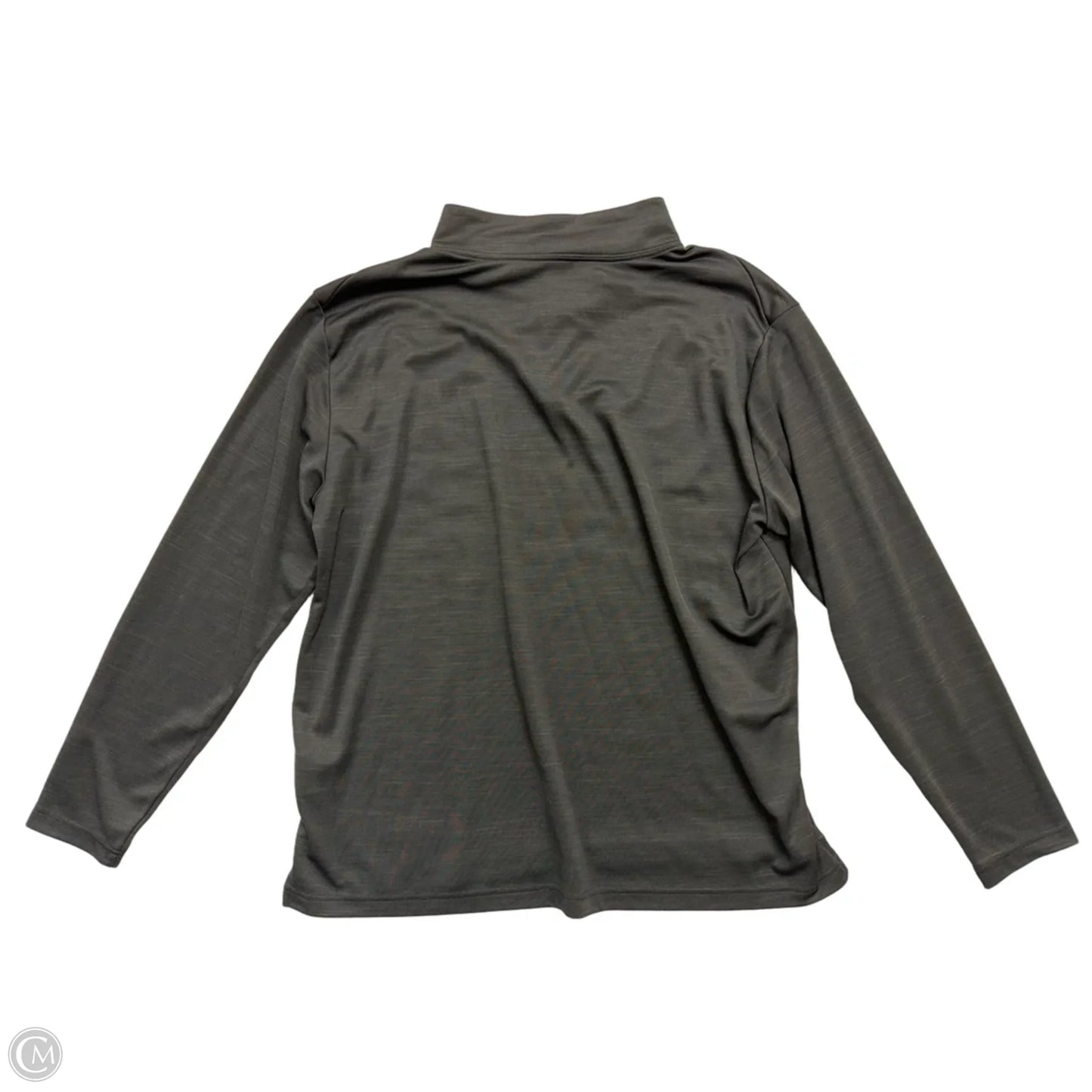 Athletic Top Long Sleeve Collar By Nike Apparel In Black, Size: 1x