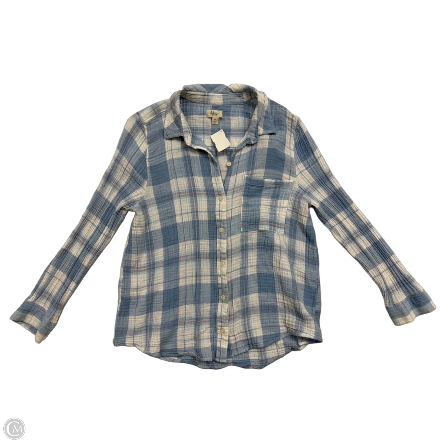 Top Long Sleeve By Style And Co Collection Women In Plaid Pattern, Size: Xl