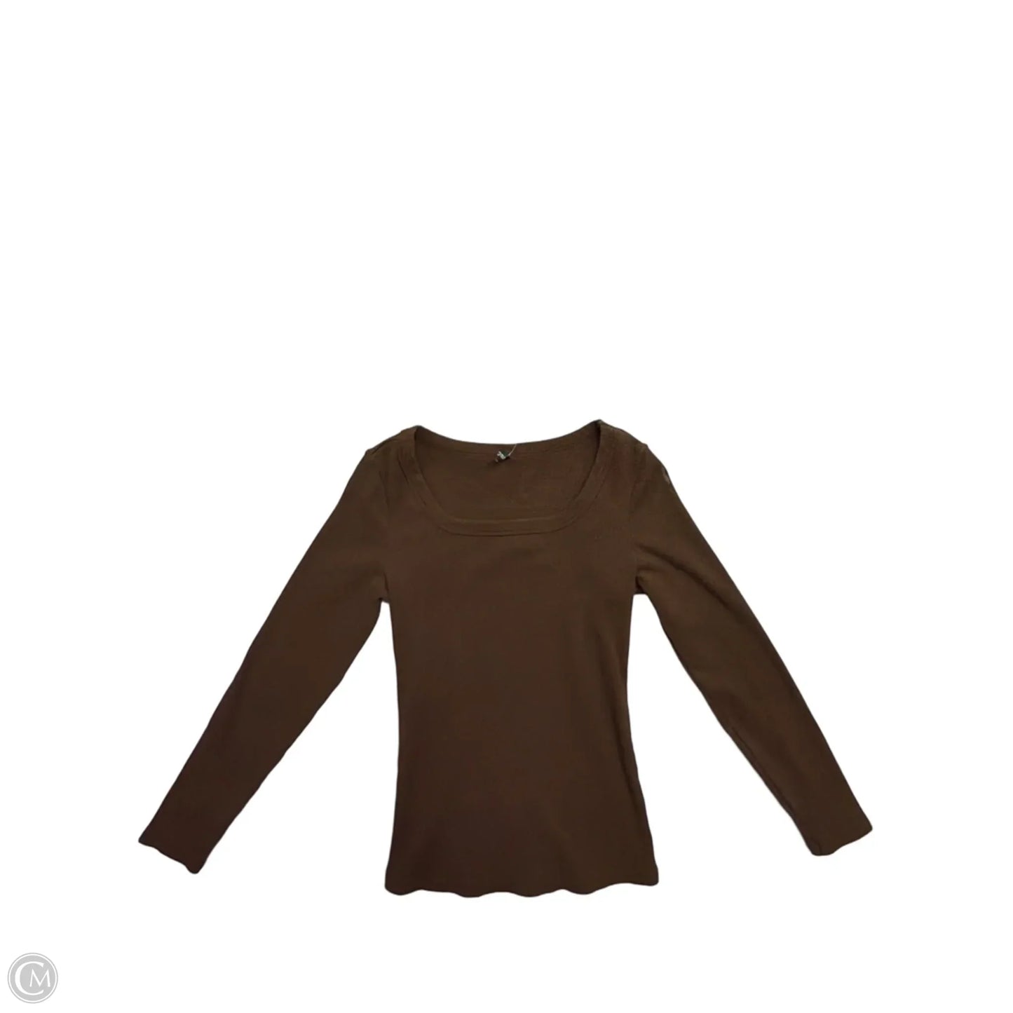 Top Long Sleeve By Automet In Brown, Size: S