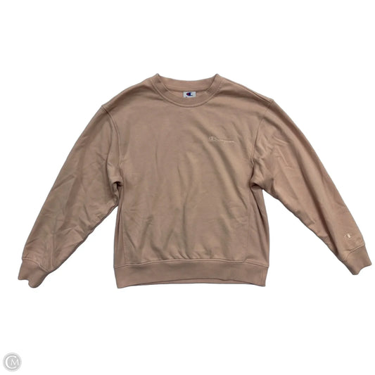 Athletic Sweatshirt Crewneck By Champion In Pink, Size: S