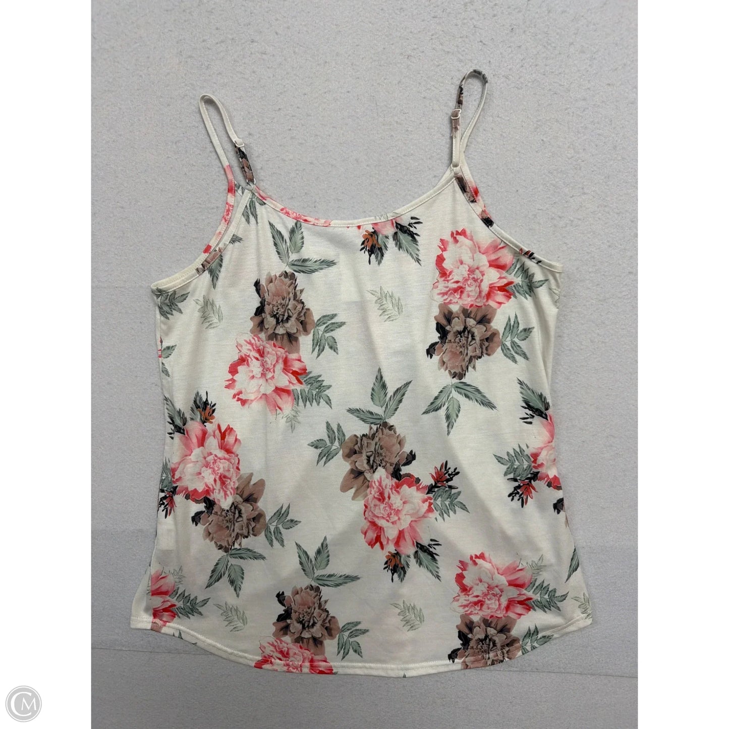 Tank Top By Clothes Mentor In Floral Print, Size: L