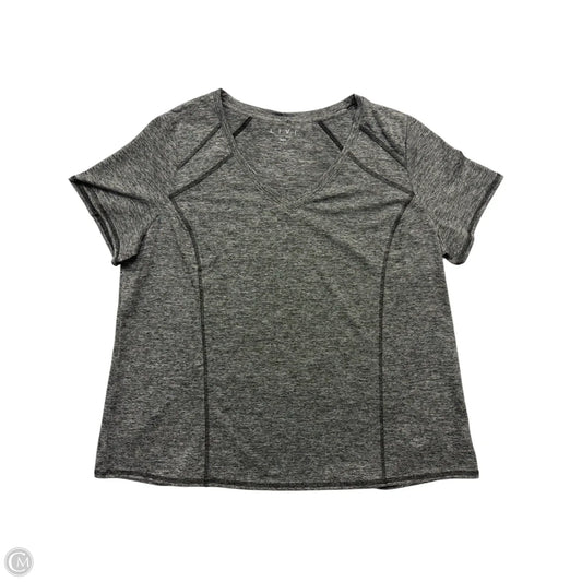Athletic Top Short Sleeve By Livi Active In Grey, Size: 1x
