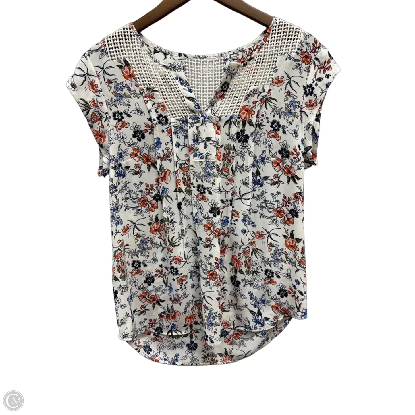 Top Short Sleeve By Daniel Rainn In Floral Print, Size: M