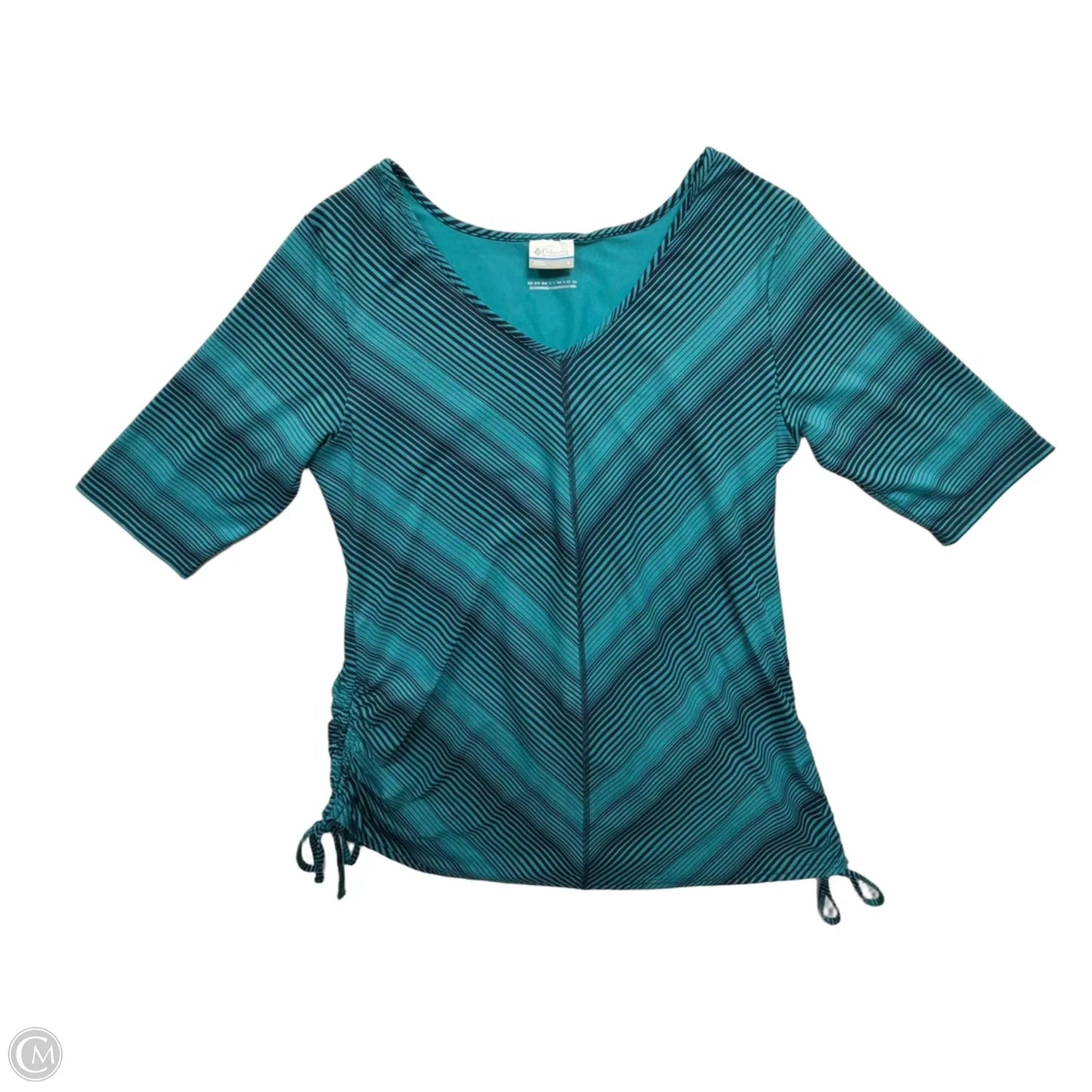 Athletic Top Short Sleeve By Columbia In Blue, Size: L