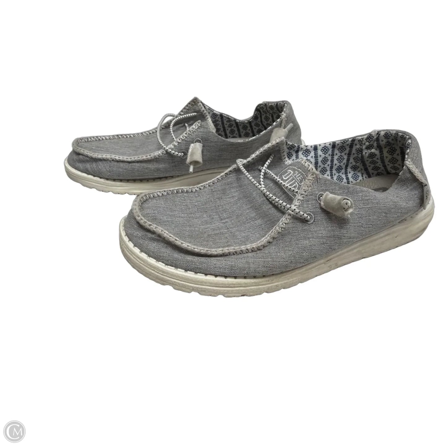 Shoes Flats By Hey Dude In Grey, Size: 8