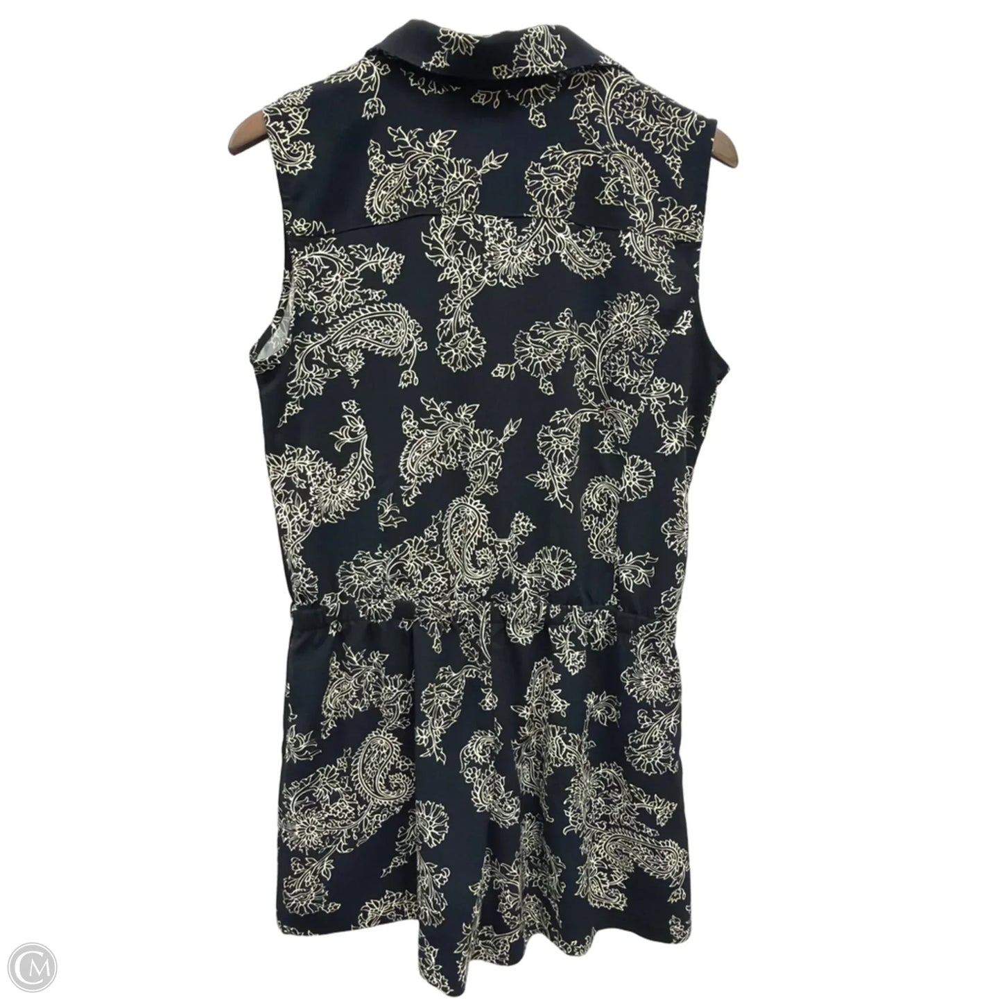 Romper By Ann Taylor In Blue & Cream, Size: M