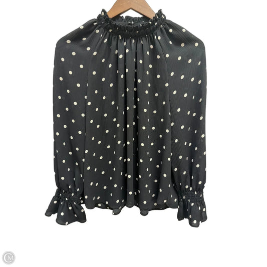 Top Long Sleeve By Loft In Polkadot Pattern, Size: Lp