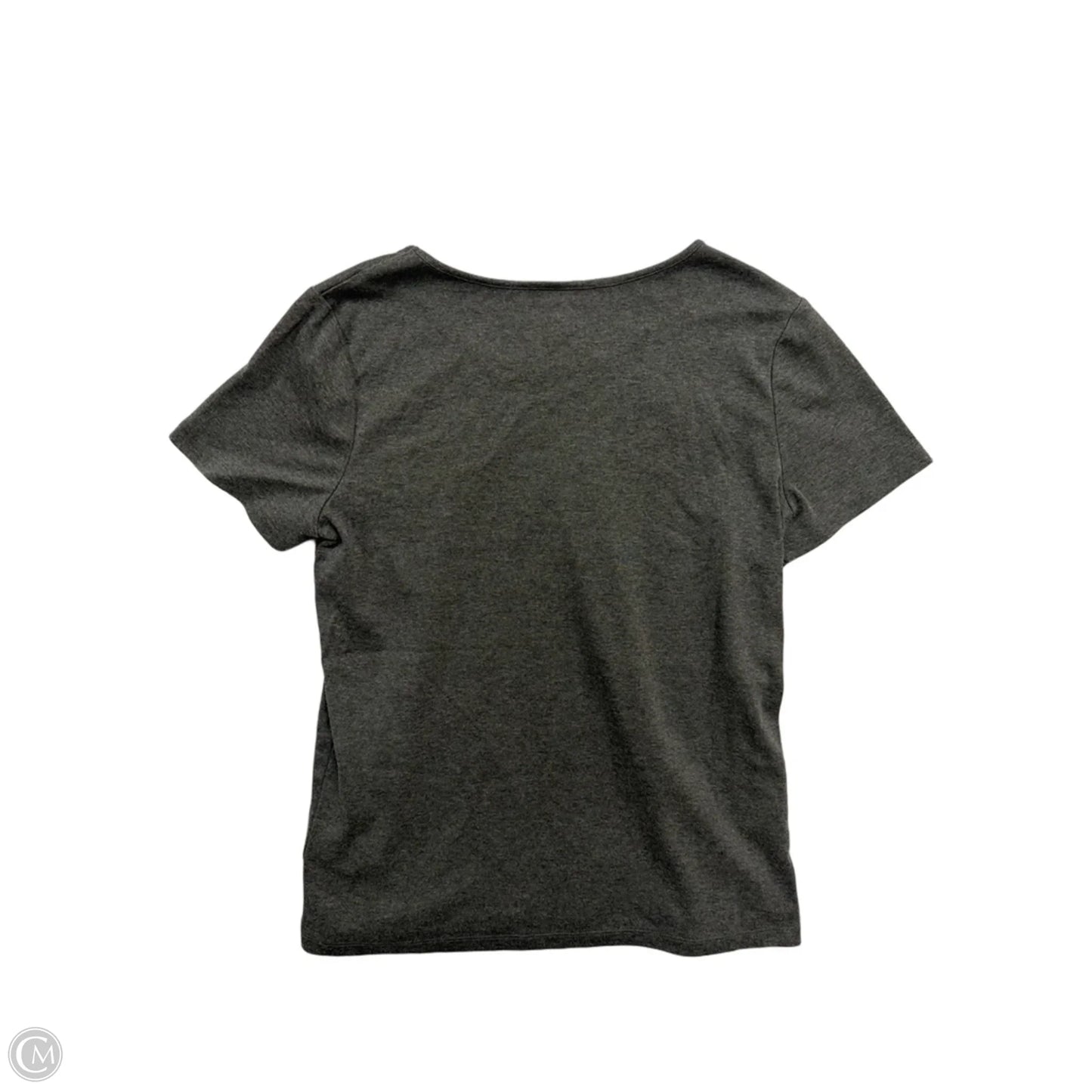 Top Short Sleeve Basic By Lands End In Grey, Size: M