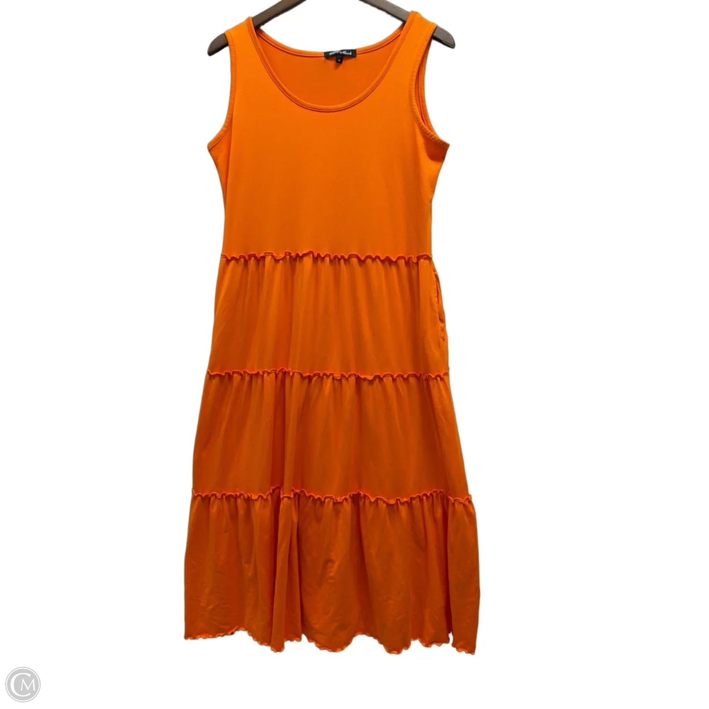 Dress Casual Midi By White Mark In Orange, Size: M