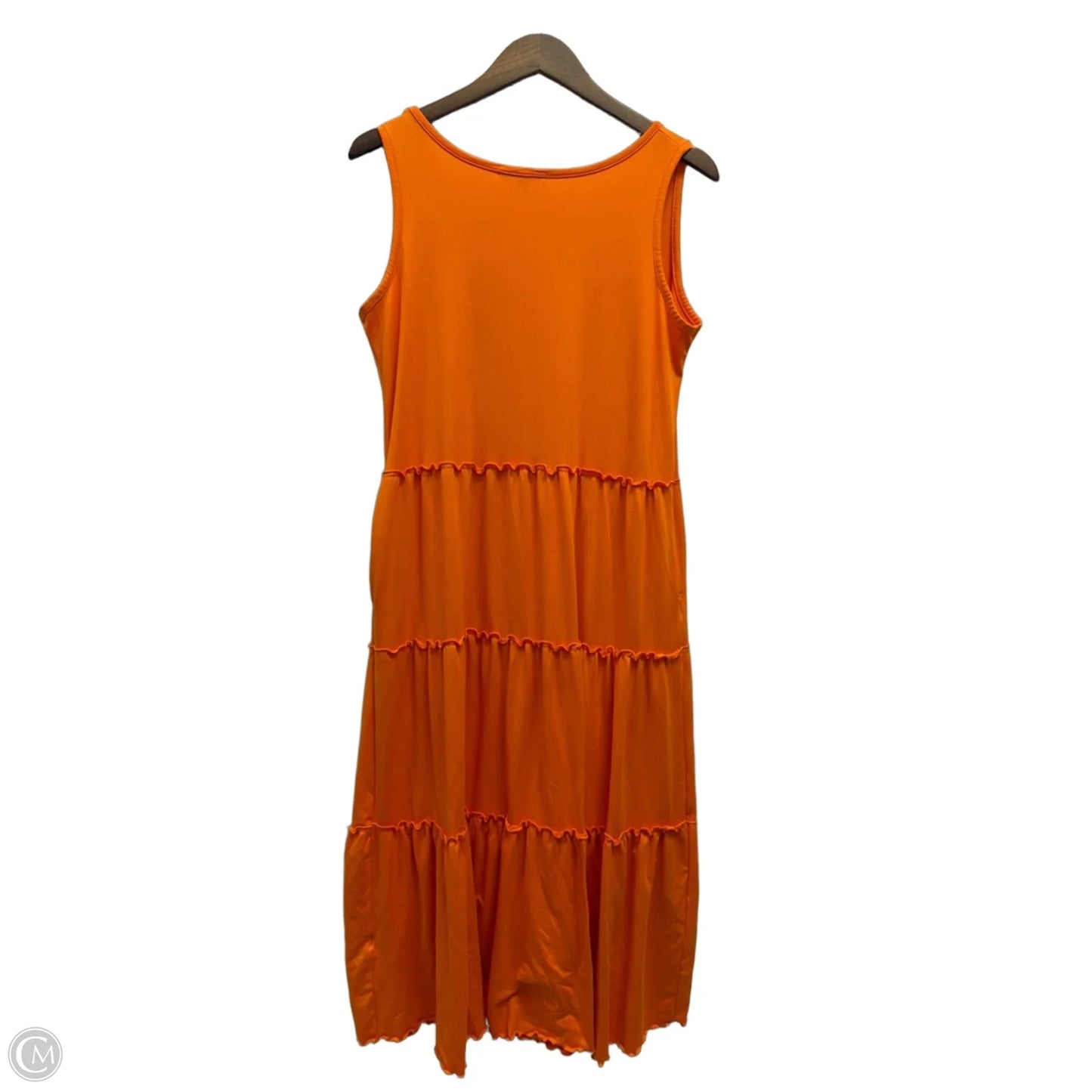Dress Casual Midi By White Mark In Orange, Size: M