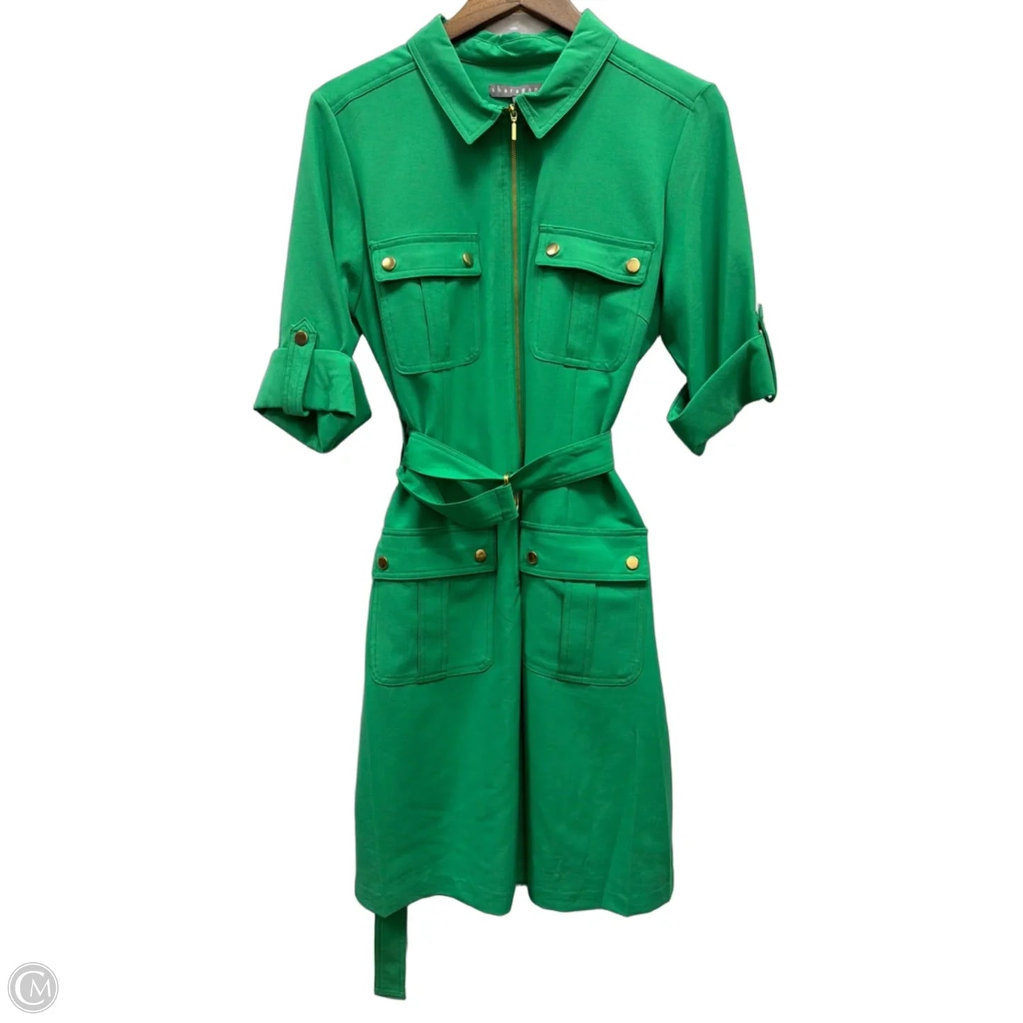 Dress Casual Midi By Sharagano In Green, Size: L