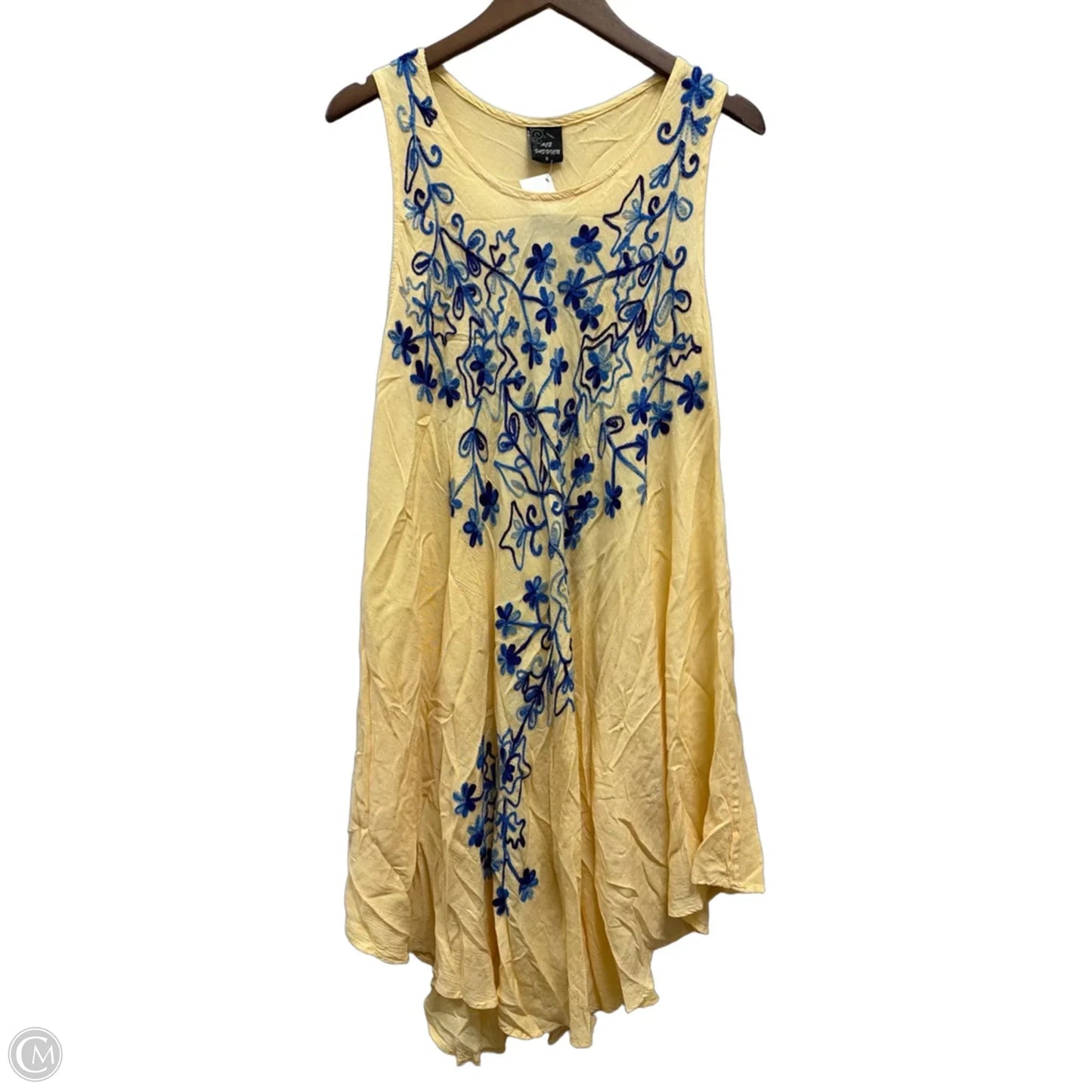 Dress Casual Midi By Clothes Mentor In Blue & Yellow, Size: S