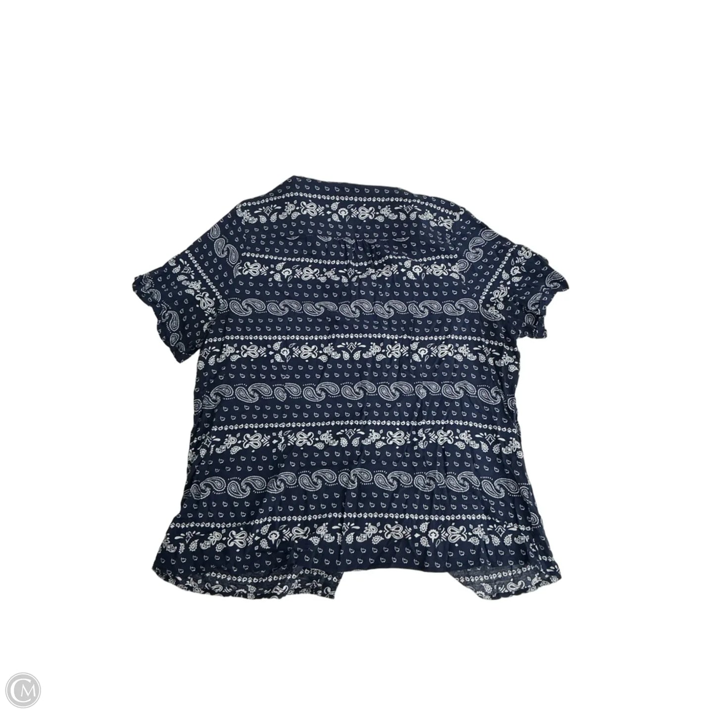 Top Short Sleeve By Cj Banks In Blue, Size: 1x
