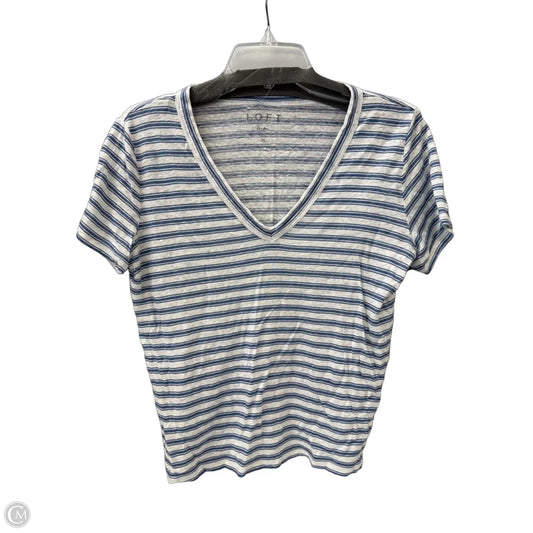 Top Short Sleeve By Loft In Striped Pattern, Size: M
