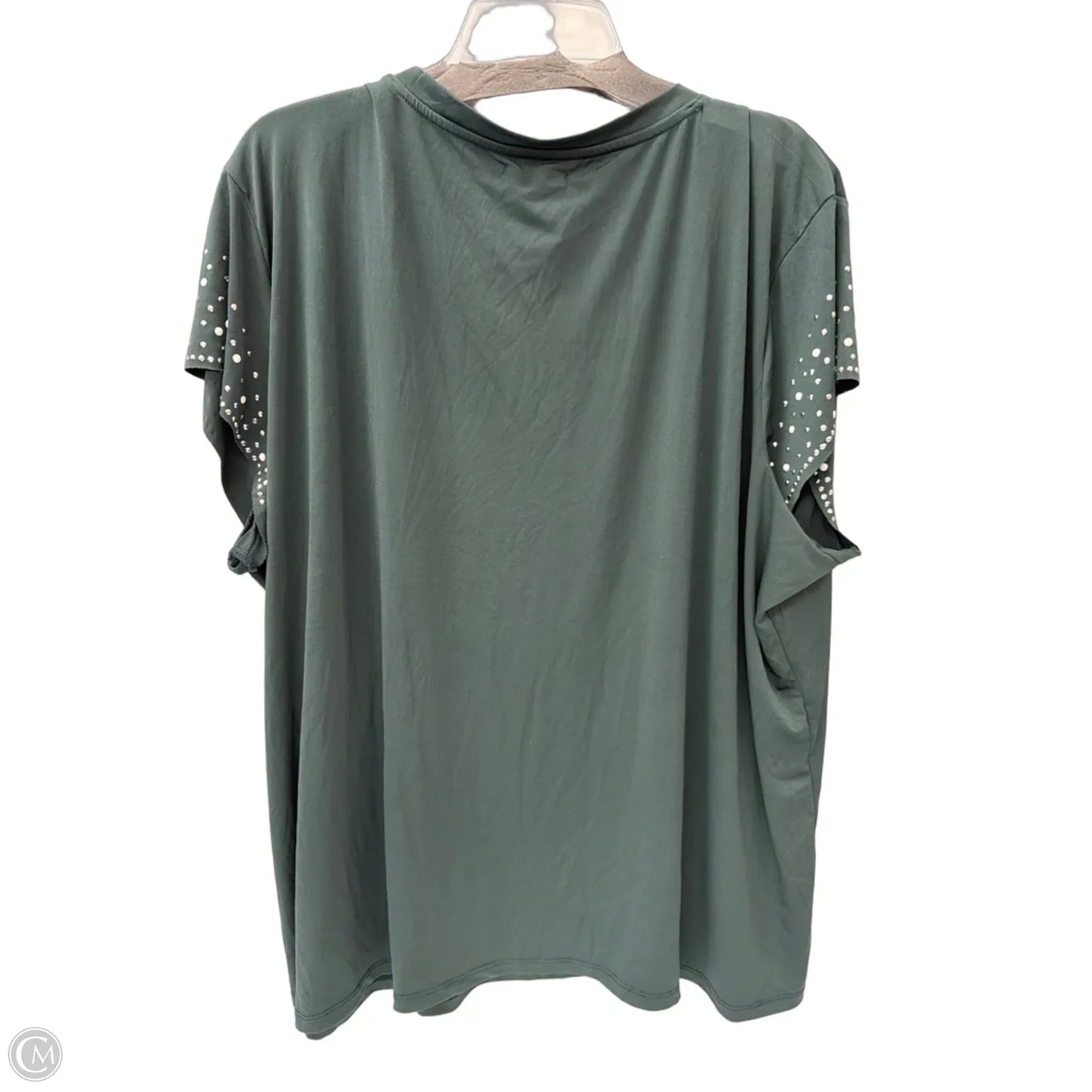 Top Short Sleeve By Edgely In Green, Size: 3x