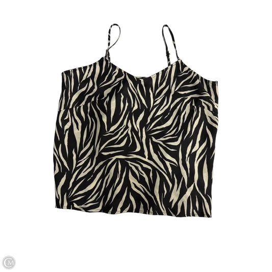Tank Top By Time And Tru In Black & Cream, Size: L