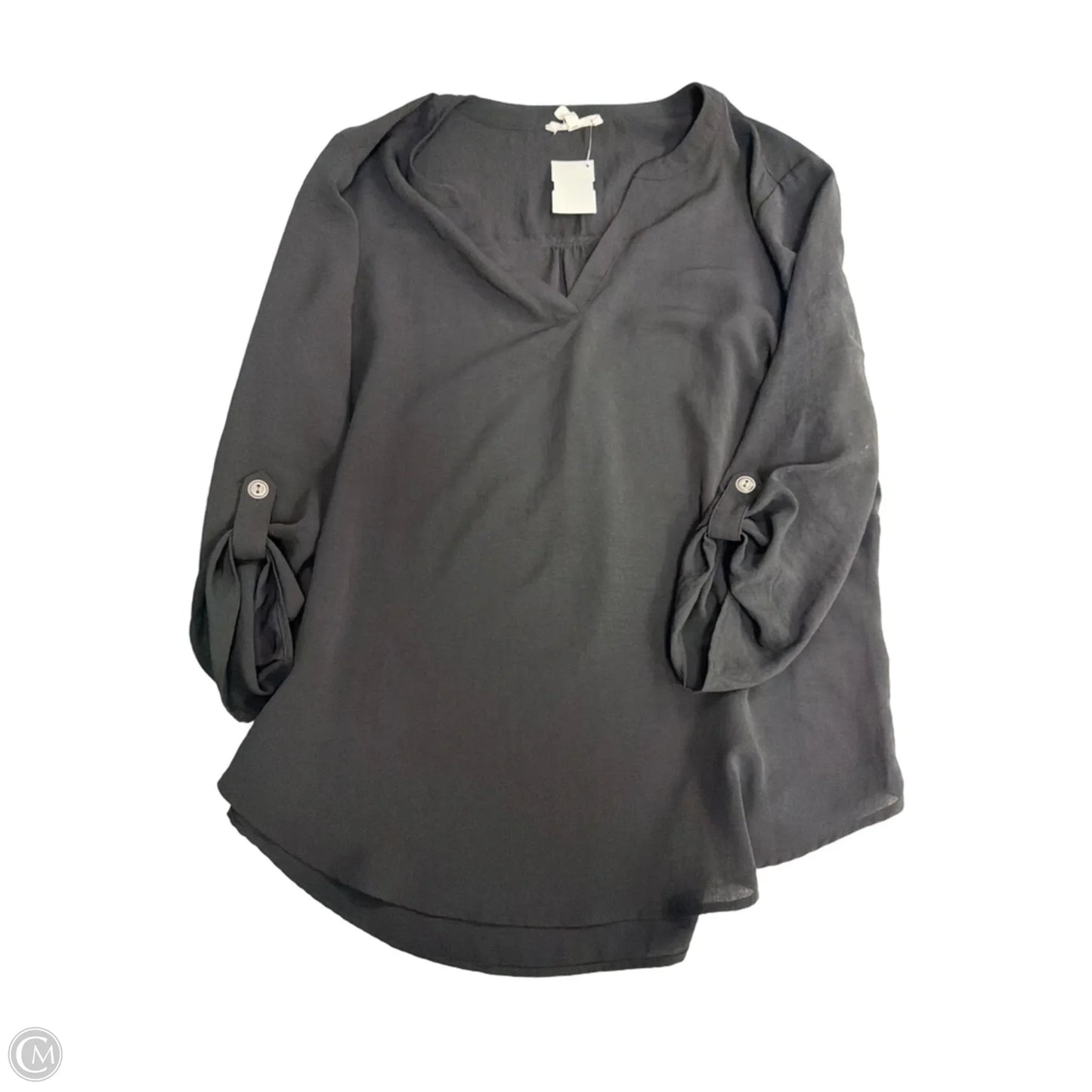 Top 3/4 Sleeve By Maurices In Black, Size: L