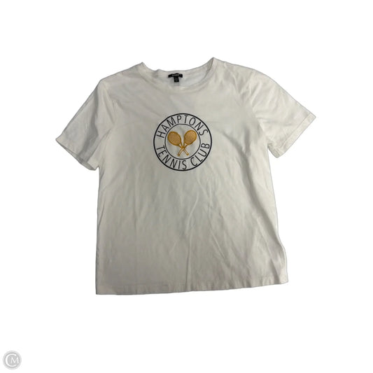 Top Short Sleeve By Express In White, Size: Xs