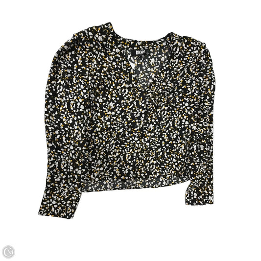 Top Long Sleeve By Dkny In Multi-colored, Size: M