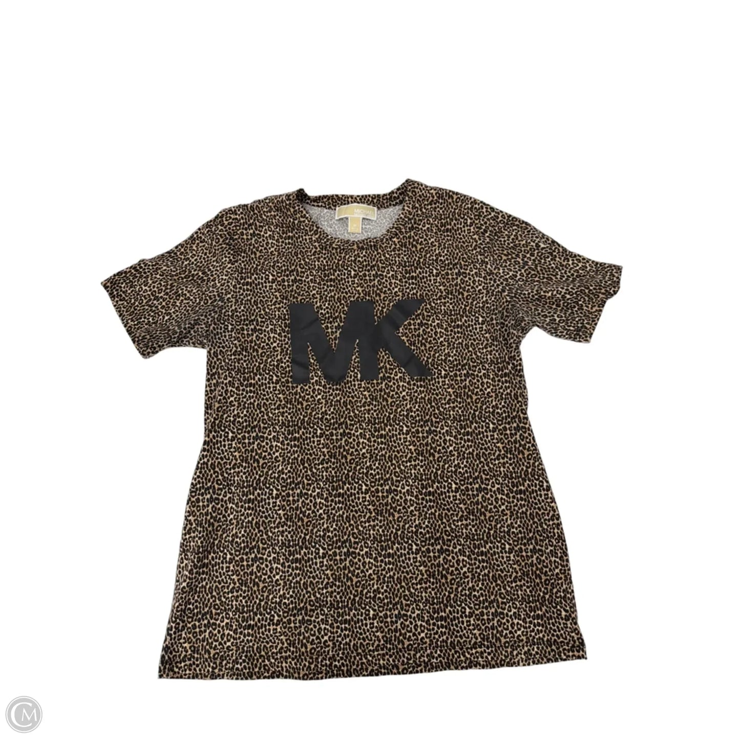 Top Short Sleeve By Michael By Michael Kors In Animal Print, Size: M