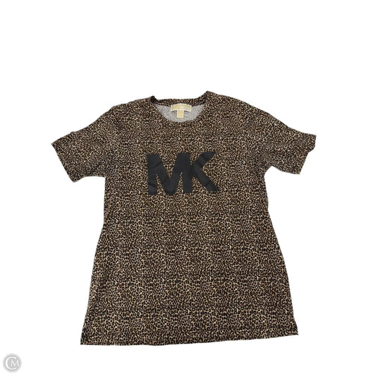 Top Short Sleeve By Michael By Michael Kors In Animal Print, Size: M