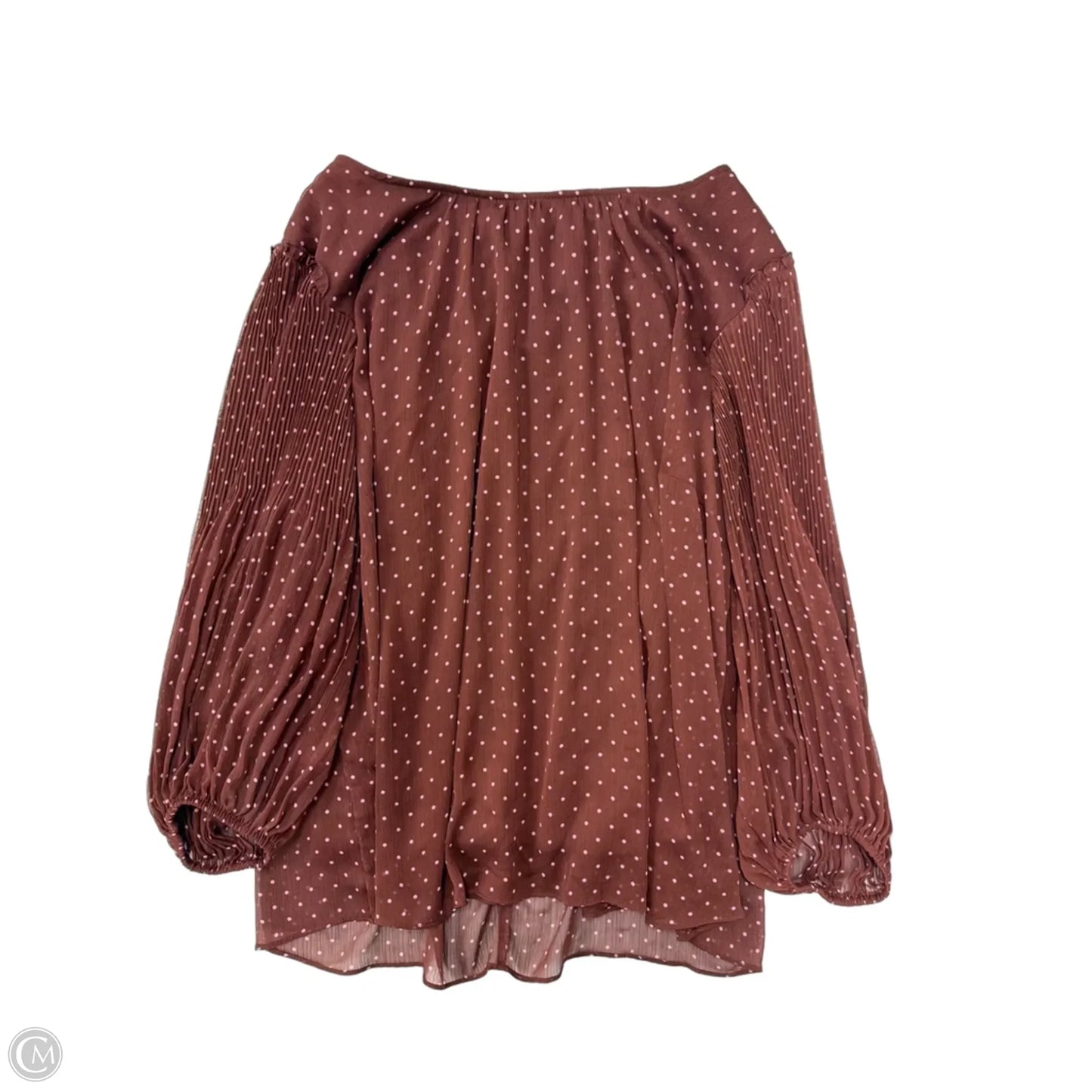 Top Long Sleeve By Lc Lauren Conrad In Polkadot Pattern, Size: 2x