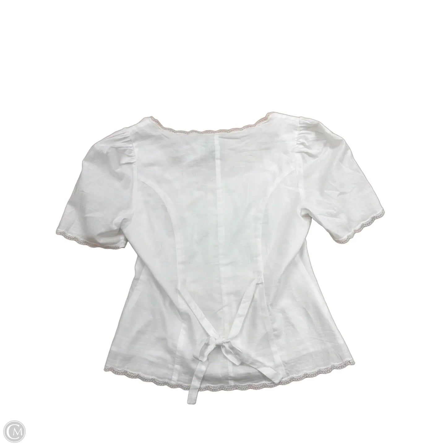 Top Short Sleeve By Lands End In White, Size: Xs