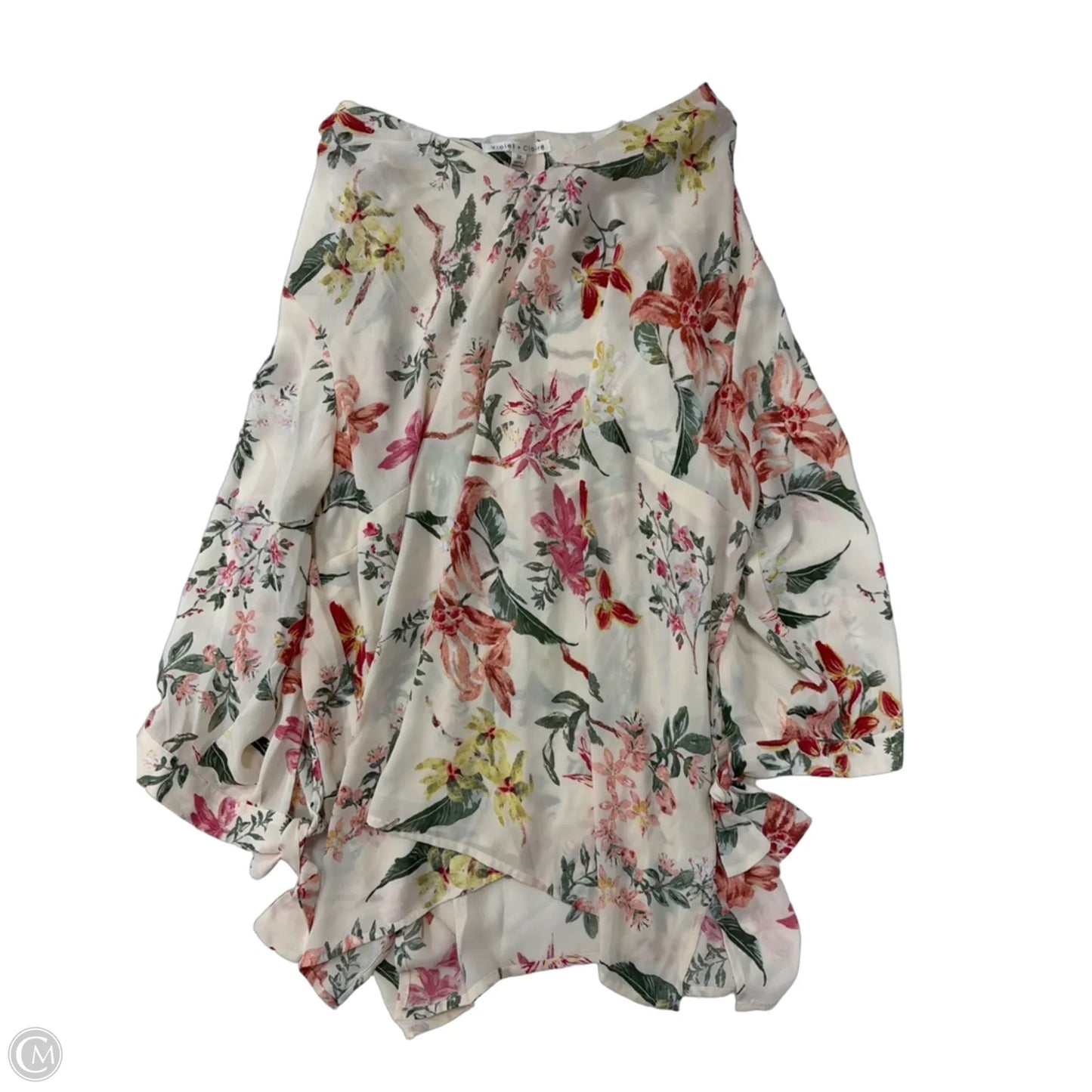 Top Long Sleeve By Violet And Claire In Floral Print, Size: 3x
