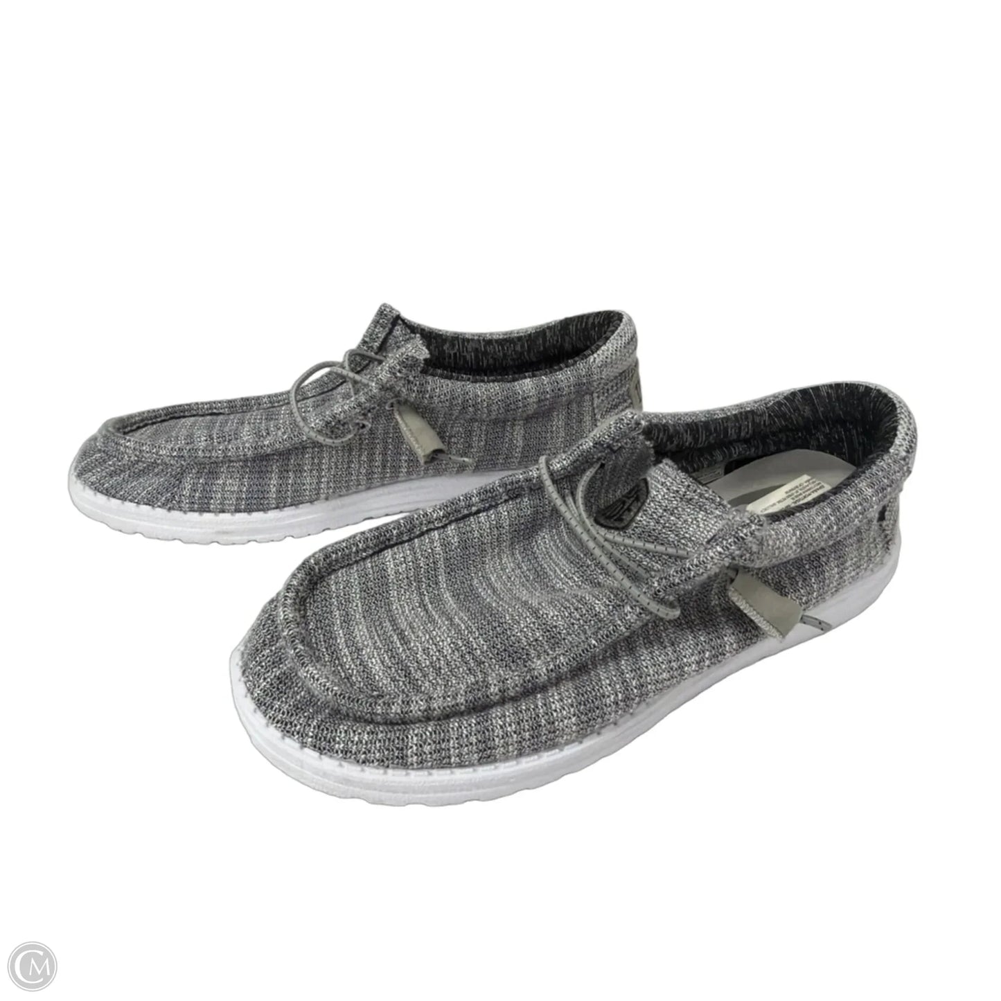 Shoes Flats By Hey Dude In Grey, Size: 10
