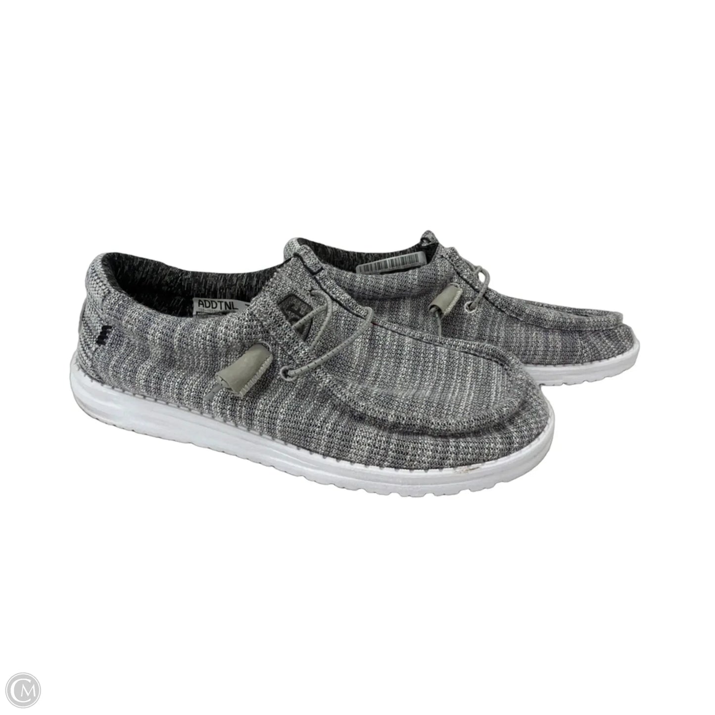 Shoes Flats By Hey Dude In Grey, Size: 10