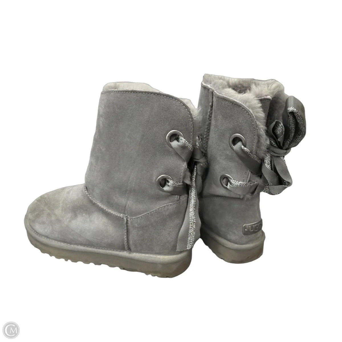 Boots Designer By Ugg In Grey, Size: 9