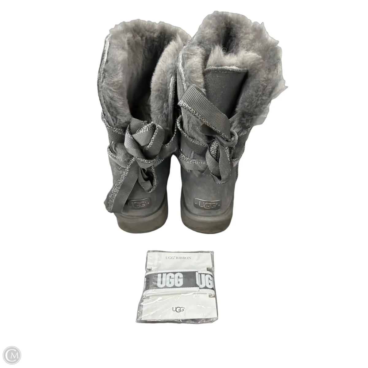 Boots Designer By Ugg In Grey, Size: 9