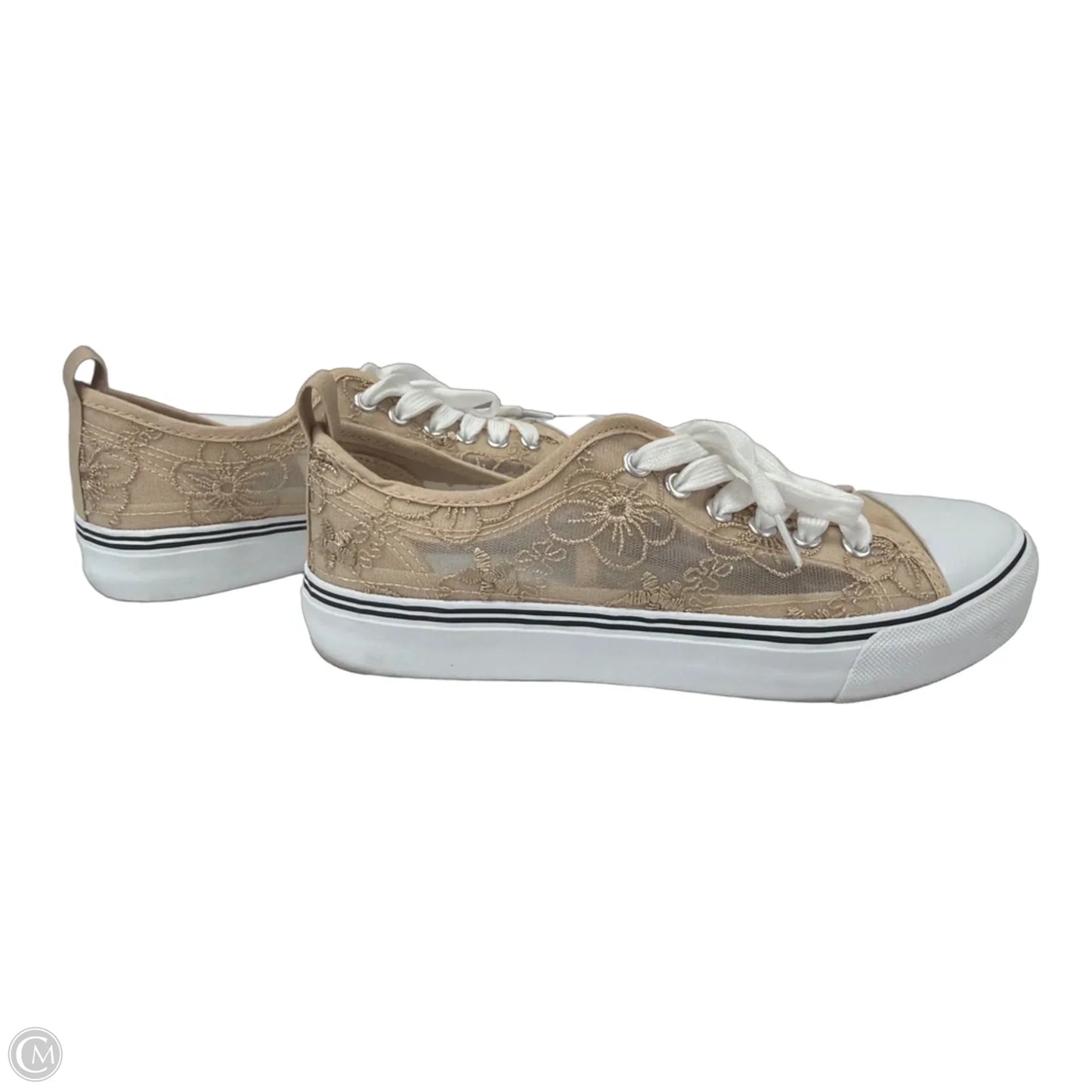 Shoes Sneakers By Clothes Mentor In Tan, Size: 8