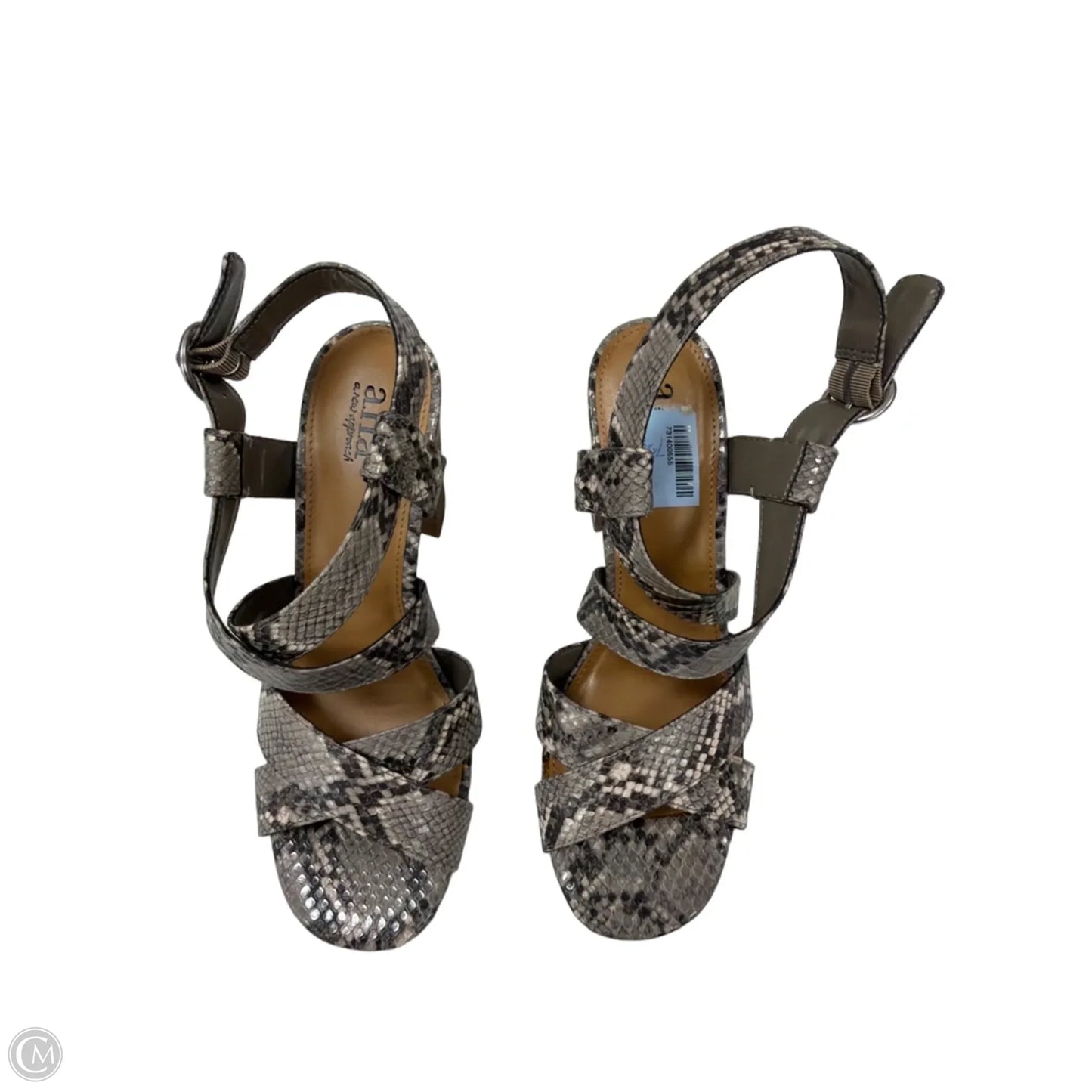 Shoes Heels Block By Ana In Snakeskin Print, Size: 7.5