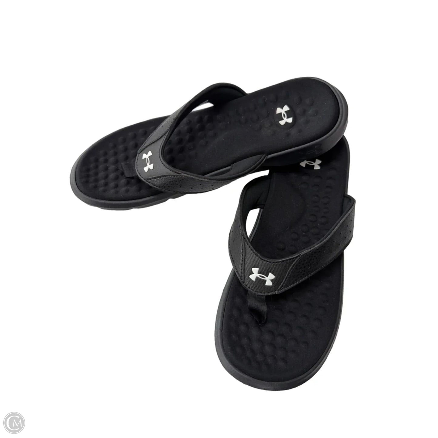 Sandals Flats By Under Armour In Black, Size: 8