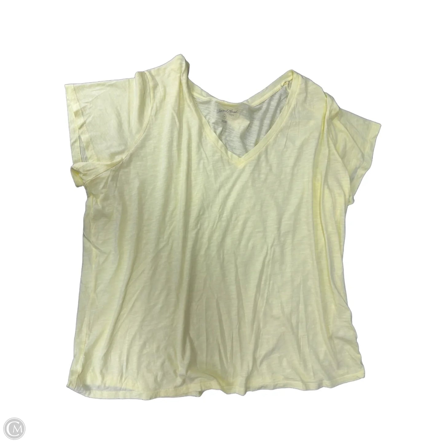 Top Short Sleeve Basic By Universal Thread In Yellow, Size: 4x